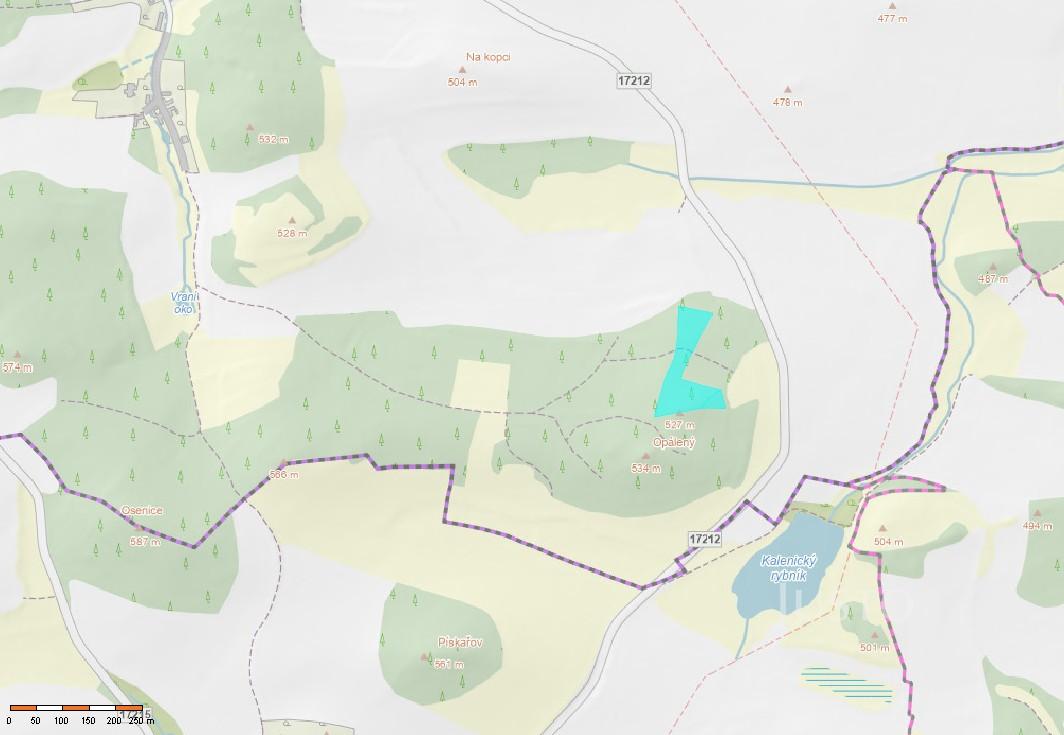 Prodej lesa 11833 m²