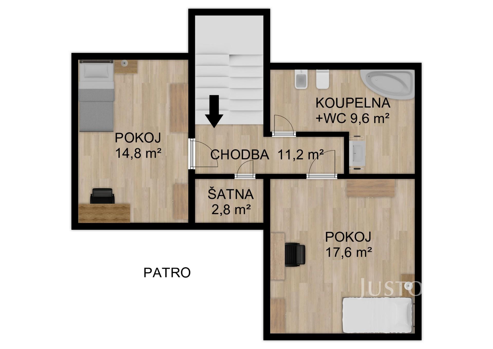 Prodej rodinného domu 131 m² s pozemkem 538 m² + terasa 22 m²