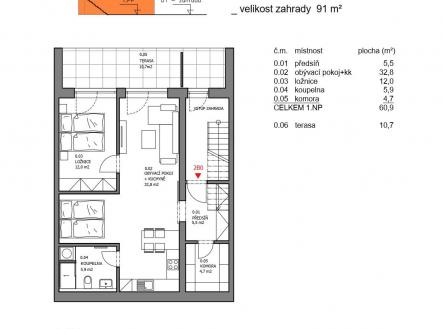 Prodej bytu, 2+kk, 104 m²