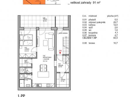 Prodej bytu, 2+kk, 104 m²