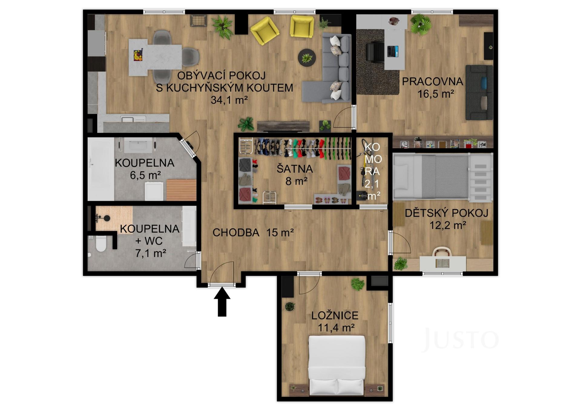 Prodej 4+kk, 113 m², Písek - Velké náměstí