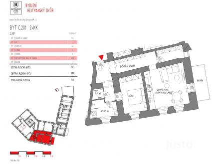 Prodej bytu, 2+kk, 71 m²