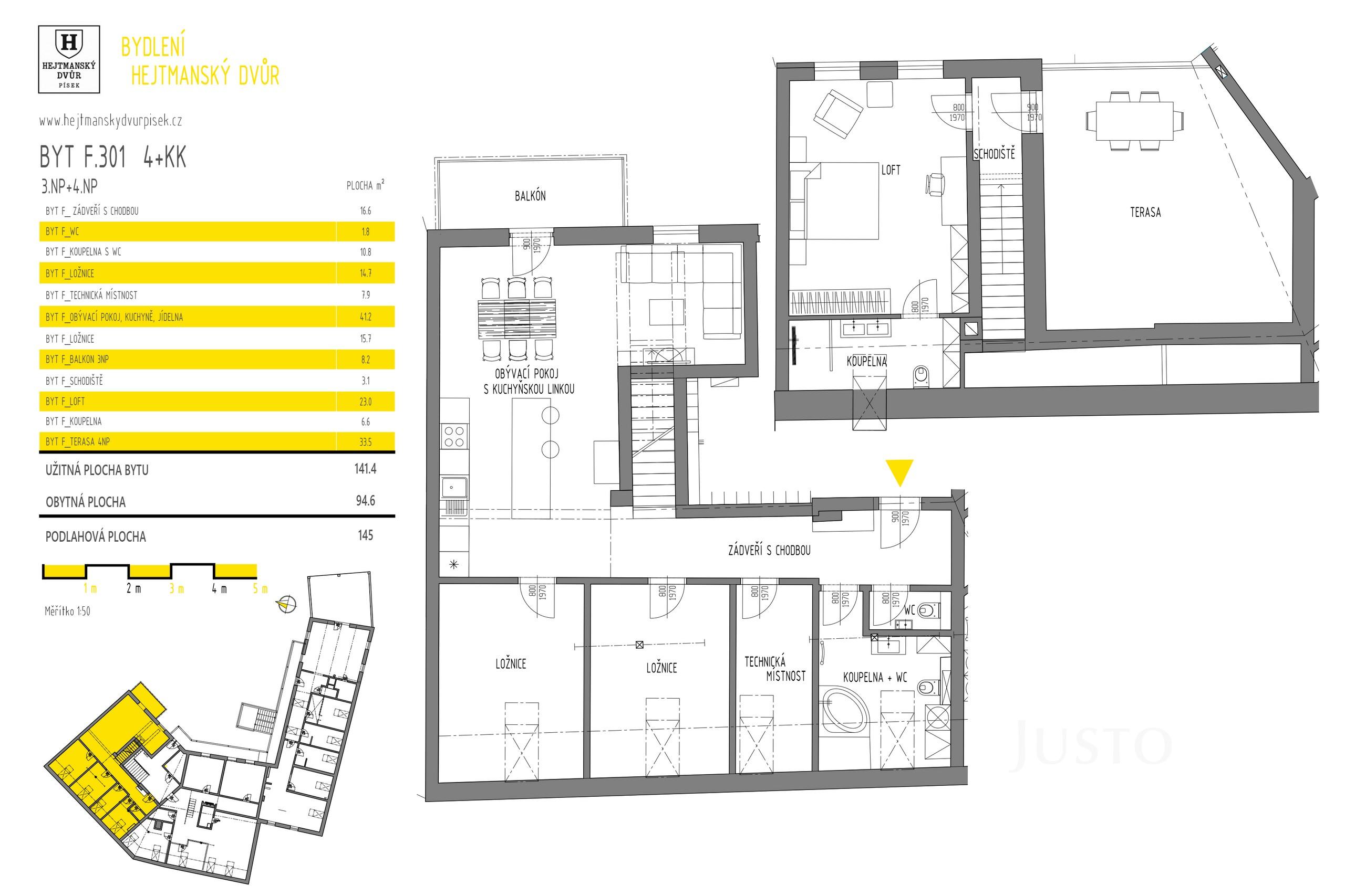 Prodej 4+kk 141 m² + terasa 33 m² + parkování