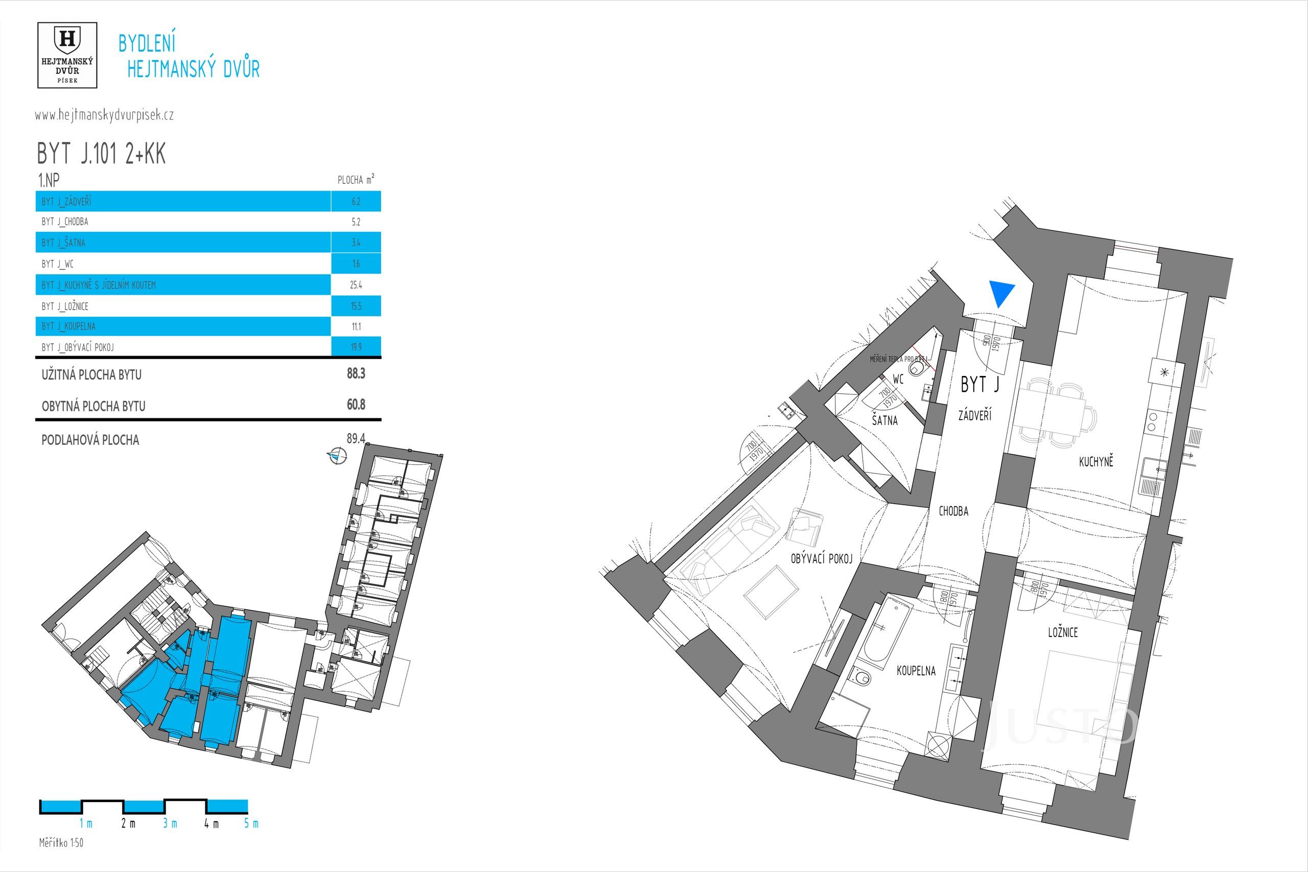 Prodej 2+kk 88 m² + parkování
