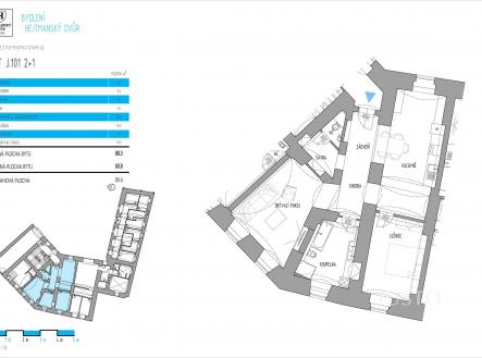 Prodej bytu, 2+kk, 89 m²