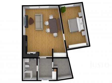 Pronájem bytu, 2+kk, 64 m²