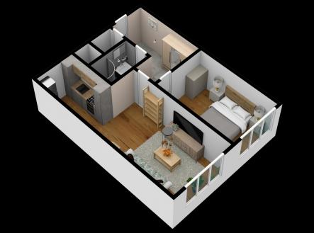 Pronájem bytu, 2+kk, 45 m²