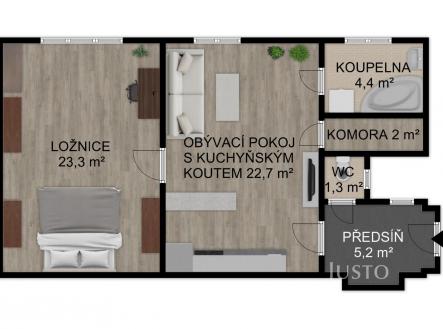 Prodej bytu, 2+kk, 66 m²