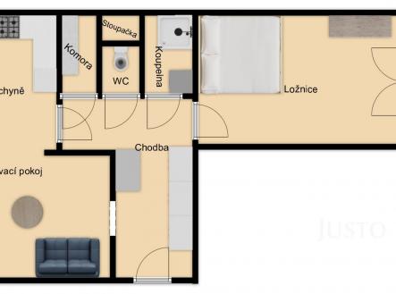 Prodej bytu, 2+kk, 57 m²