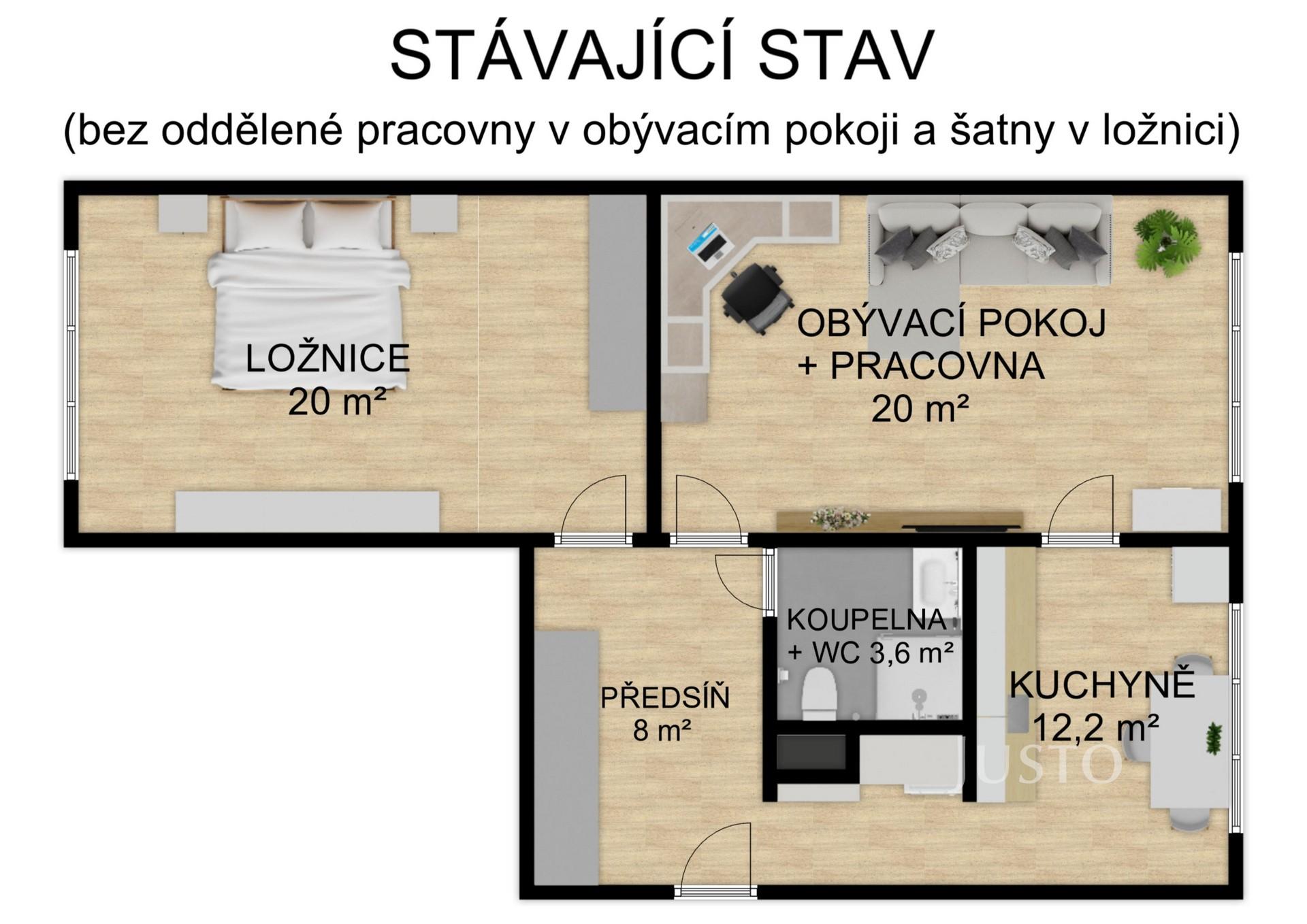 Prodej 2+1, 66 m², Písek - Budovatelská