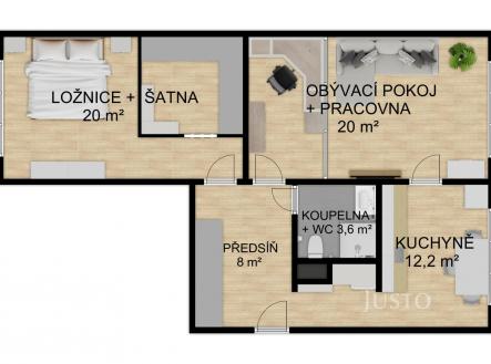 Prodej bytu, 2+1, 66 m²