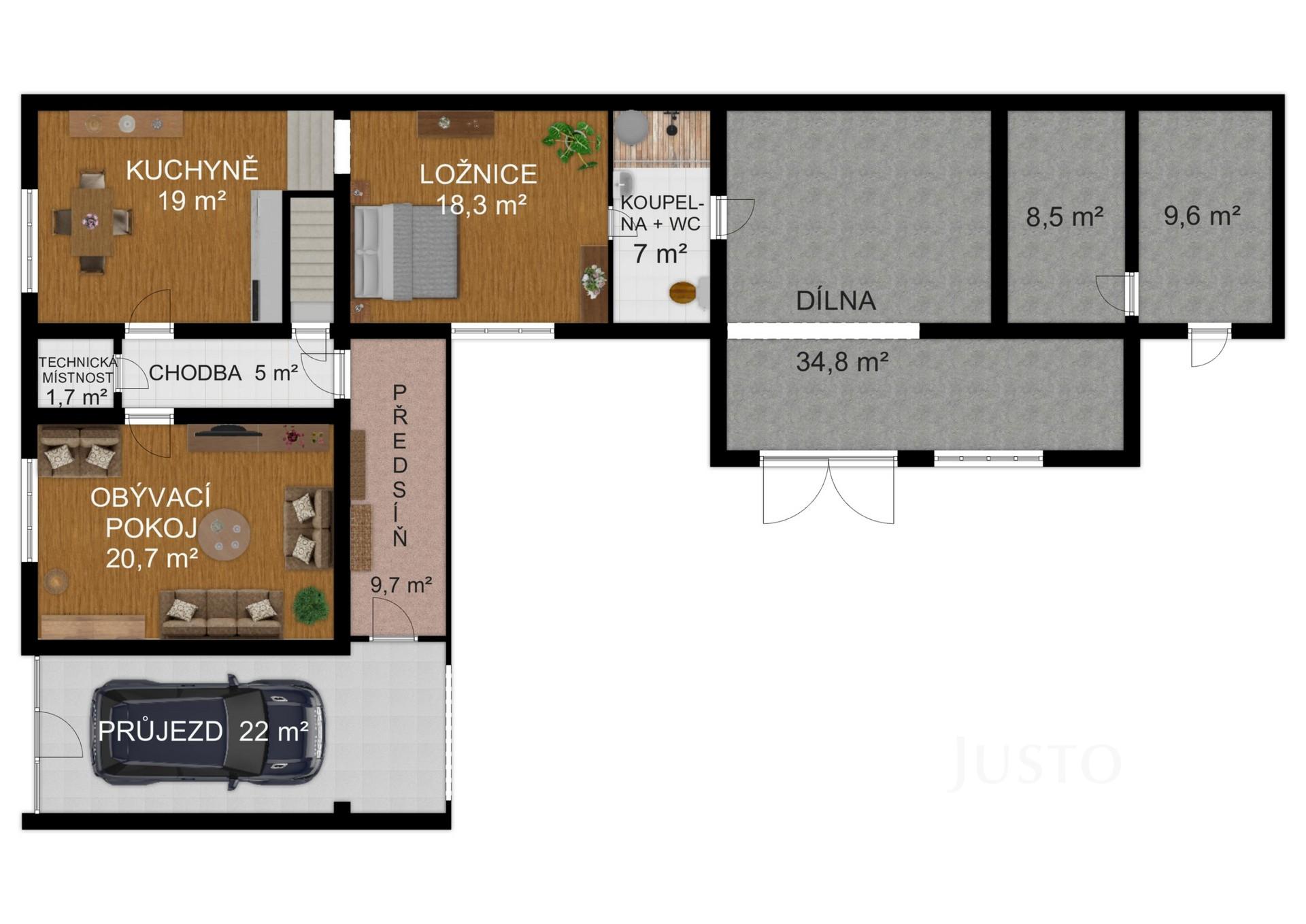 Prodej rodinného domu 156 m² s pozemkem 443 m²
