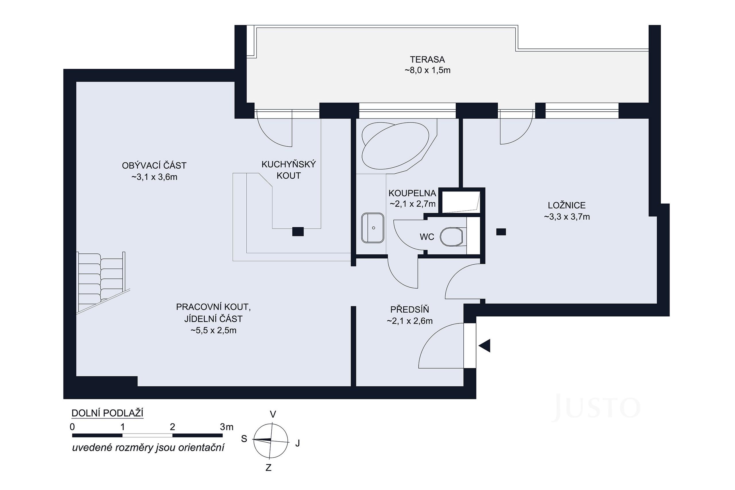 Prodej 4+kk, 79 m² + společná zahrada 255 m² + terasa 11 m²