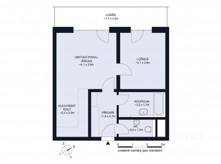Pronájem bytu, 2+kk, 62 m²