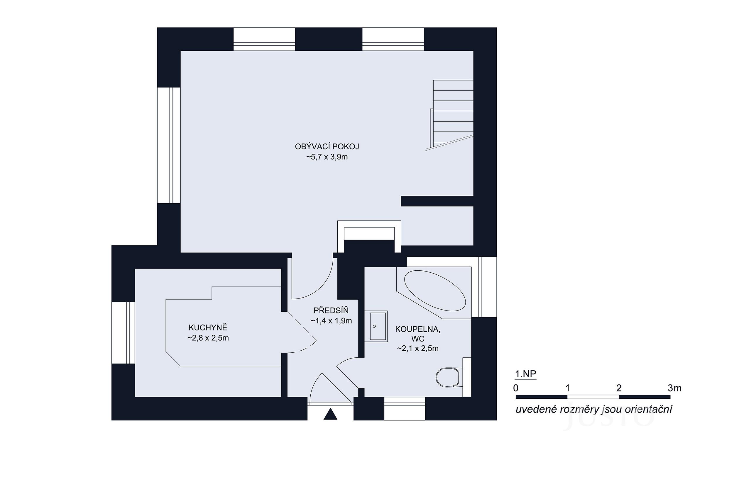 Prodej chaty 75 m² s pozemkem 436 m² + terasa 8 m² + lodžie 4 m²