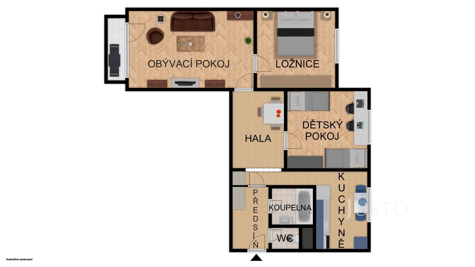 Prodej 3+1+L, 78 m², Písek - třída Přátelství