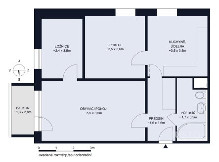 Prodej bytu, 3+1, 70 m², České Budějovice – náhled fotky 3