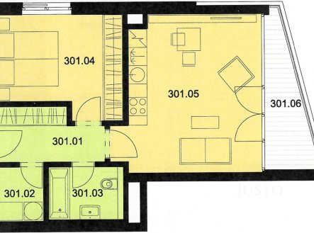 Pronájem bytu, 2+kk, 60 m²