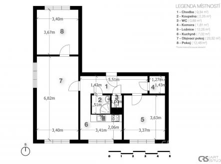 Prodej bytu, 3+1, 70 m²