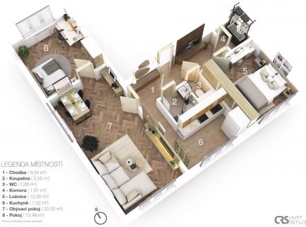 Prodej bytu, 3+1, 70 m²