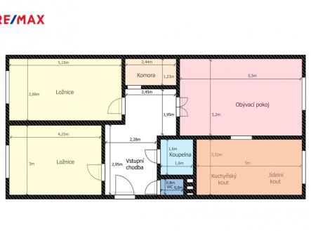 Půdorys bytové jednotky.