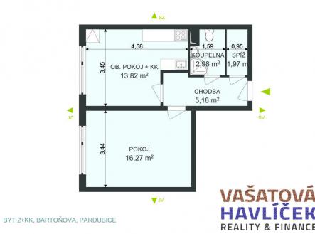 Pronájem bytu, 2+kk, 40 m²