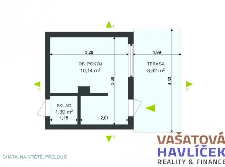 Prodej - chata/rekreační objekt, 18 m²