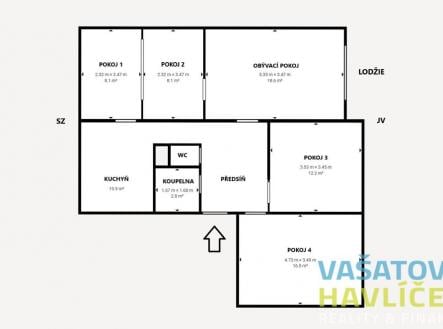 Prodej bytu, 5+1, 95 m²