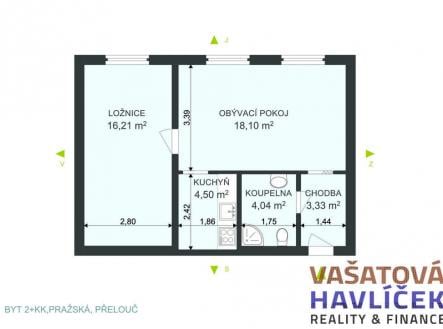 Pronájem bytu, 2+kk, 46 m²