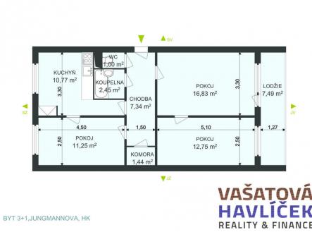 Prodej bytu, 3+1, 75 m²