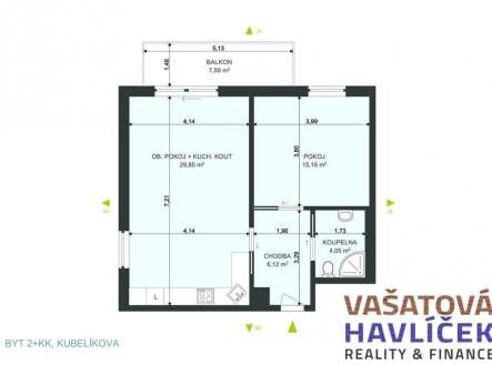 Pronájem bytu, 2+kk, 63 m²