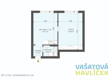 Pronájem bytu, 1+1, 39 m²