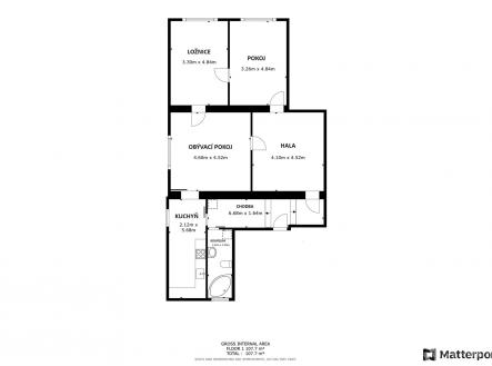 Prodej bytu, 3+1, 107 m²
