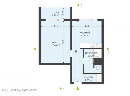 Pronájem bytu, 1+1, 45 m²
