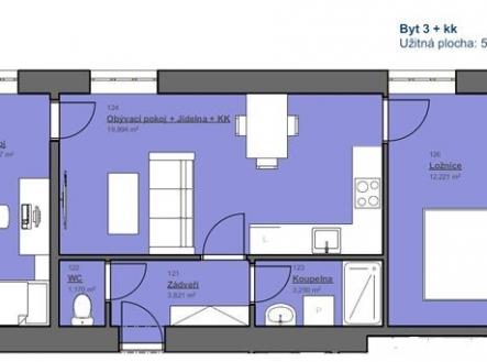 Pronájem bytu, 3+kk, 86 m²