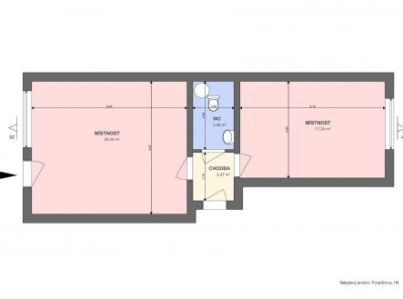 Pronájem obchodní prostor, 49 m²