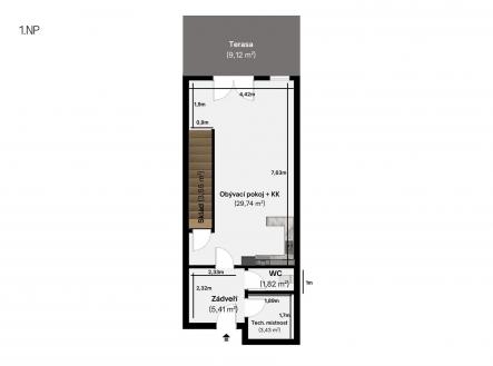 Pronájem bytu, 3+kk, 103 m²