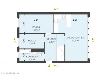 Prodej bytu, 3+kk, 55 m²