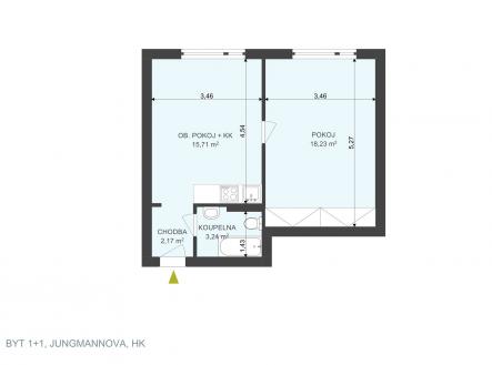 Pronájem bytu, 1+1, 45 m²