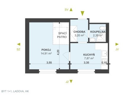 Pronájem bytu, 1+1, 29 m²