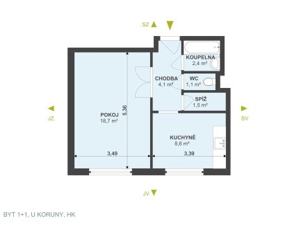 Prodej bytu, 1+1, 37 m²