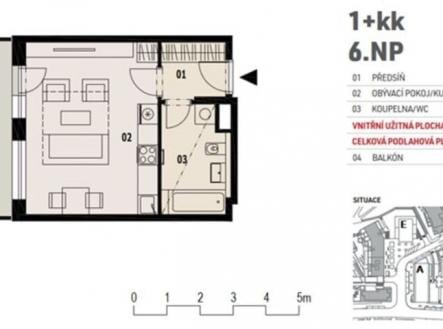 Pronájem bytu, 1+kk, 32 m²