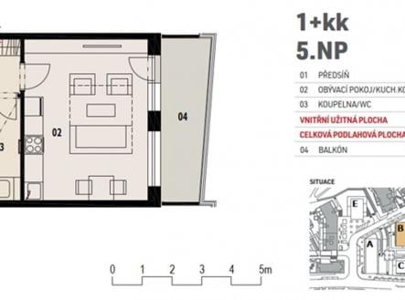 Pronájem bytu, 1+kk, 32 m²