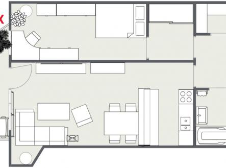 Prodej bytu, 2+kk, 57 m²