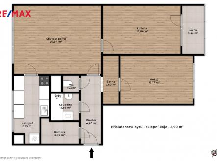Pronájem bytu, 3+1, 71 m²