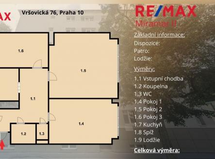 Pronájem bytu, 3+1, 80 m² obrázek