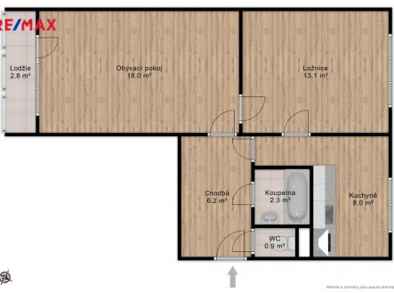 Prodej bytu, 2+1, 59 m²