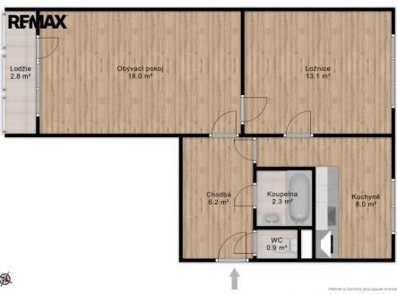 Prodej bytu, 2+1, 59 m²