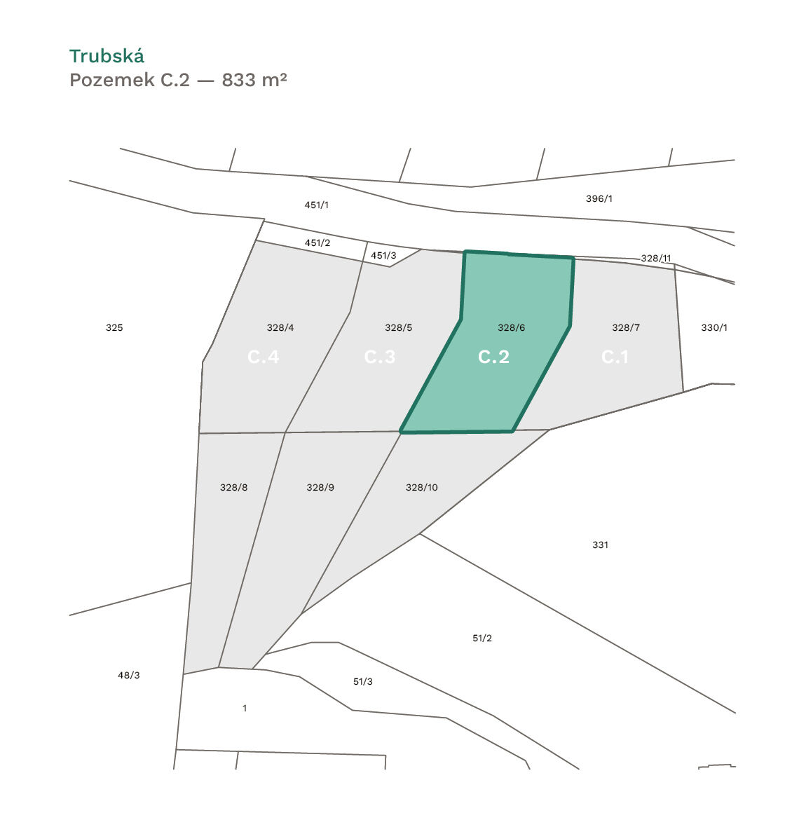 Prodej unikátního pozemku, 832 m², Trubská, U dibřího potoka, Beroun