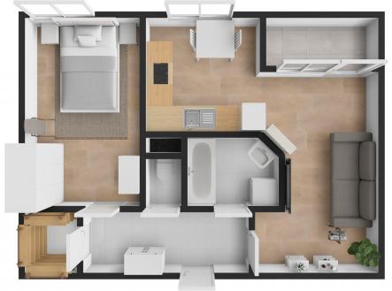 Prodej bytu, 2+kk, 44 m²